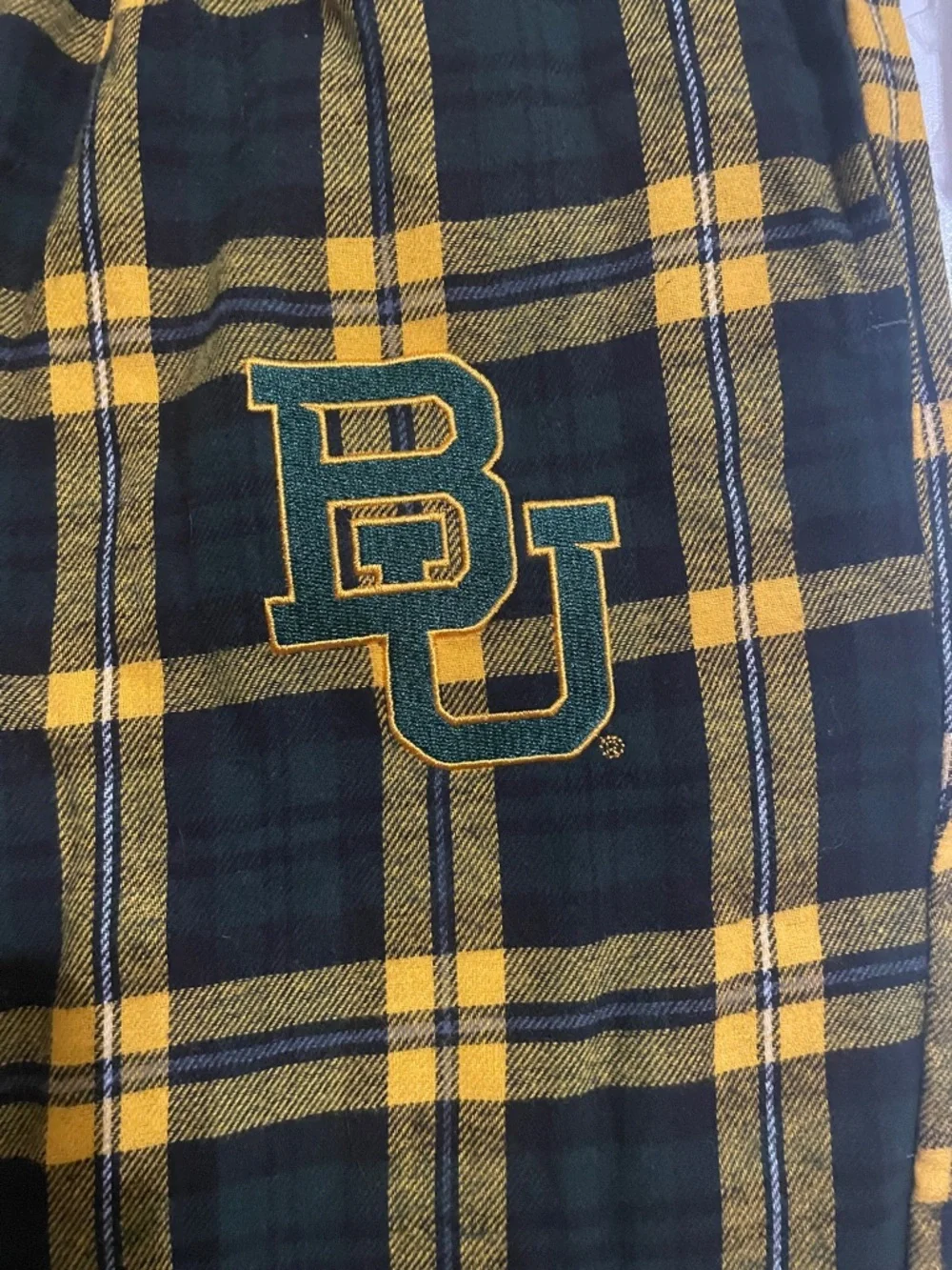 Baylor University Black & Gold Plaid Lounge Pants - Picture 2 of 7